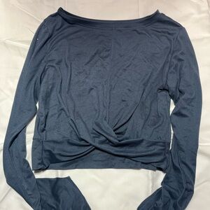 Kyodan Navy Long Sleeve Twist Top